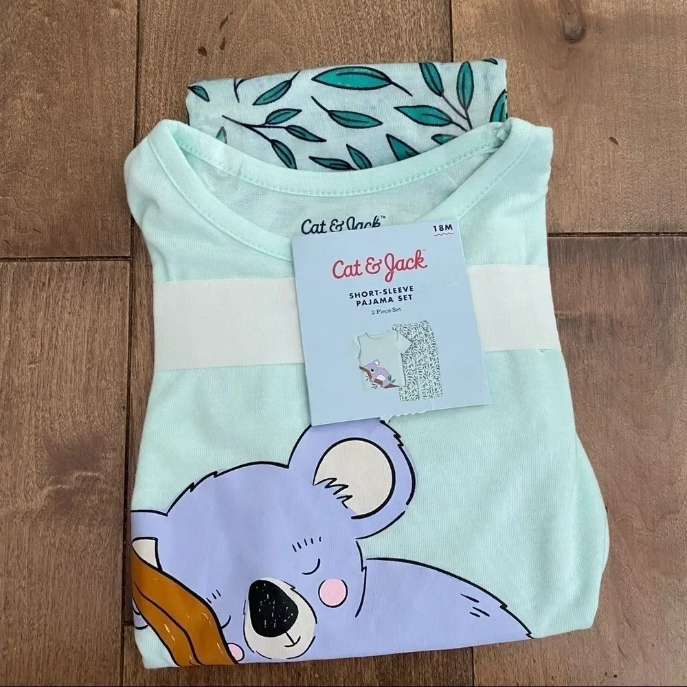 CAT & Jack Matching Pajama Set Toddler Pjs Koala Nwt New